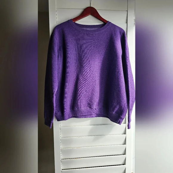 Hanes ComfortBlend Purple Sweatshirt Soft 50% Cotton size  XL - Picture 1 of 6